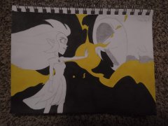 More information about "Eda and the owlbeast (yellow and black) (inktober 8)"